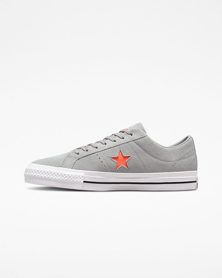 Skate Topanky Converse One Star Pro Damske Siva Oranžové Biele | SK CKRWH8